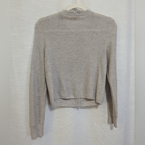 Rebecca Taylor grey silver crop cardigan sweater size XS - Picture 4 of 7